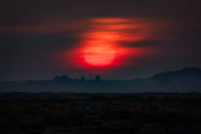 Sunrise in the desert