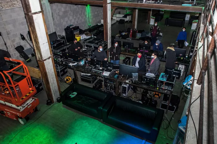 Backstage of the first Electric Days Digital event in the United States.