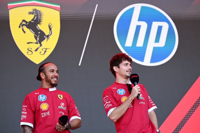 Charles Leclerc, Ferrari, Lewis Hamilton