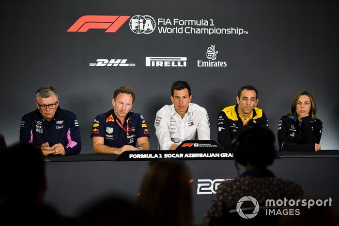 Otmar Szafnauer, Racing Point, Christian Horner, Red Bull Racing, Toto Wolff, Mercedes AMG, Cyril Abiteboul, Renault F1 y Claire Williams, Williams Racing
