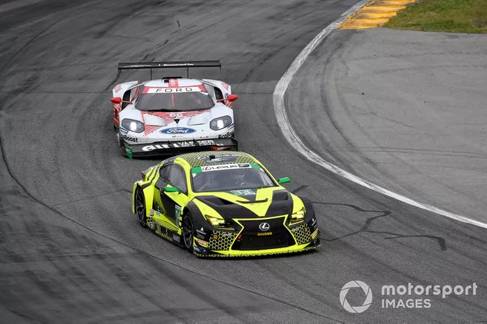 #14 AIM Vasser Sullivan Lexus RC F GT3, GTD: Richard Heistand, Jack Hawksworth, Austin Cindric, Nick Cassidy, #66 Ford Chip Ganassi Racing Ford GT, GTLM: Joey Hand, Dirk Müller, Sebastien Bourdais