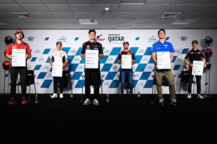Francesco Bagnaia, Ducati Team, Marc Marquez, Repsol Honda Team, Fabio Quartararo, Yamaha Factory Racing, Brad Binder, Red Bull KTM Factory Racing, Joan Mir, Team Suzuki MotoGP, Maverick Vinales, Aprilia Racing Team