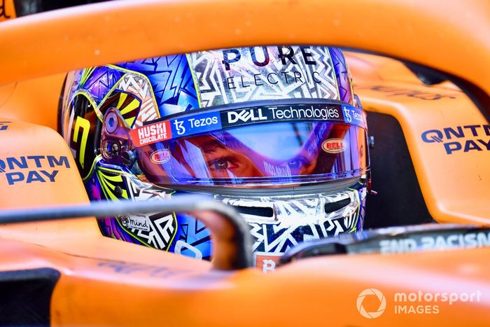 Lando Norris, McLaren MCL35M Mule 