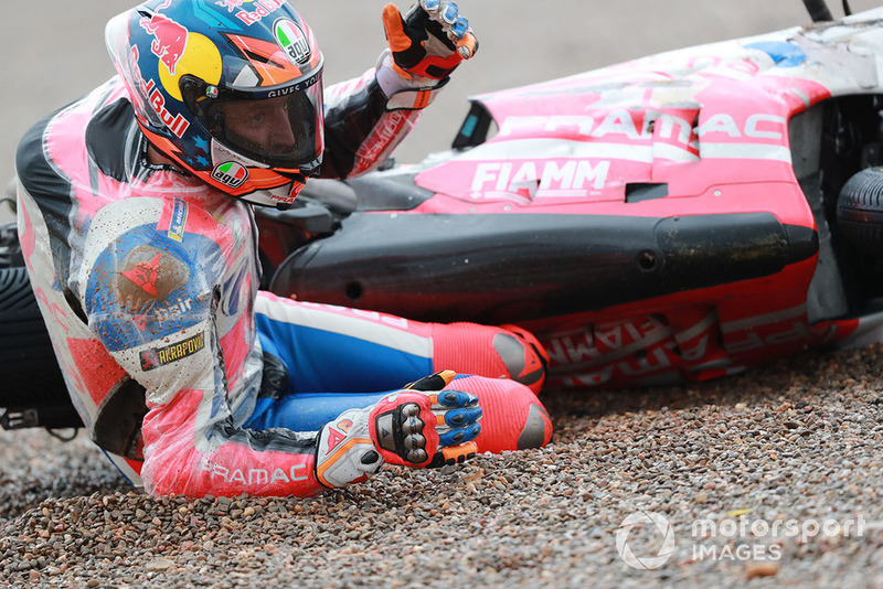 Jack Miller, Pramac Racing, tersungkur
