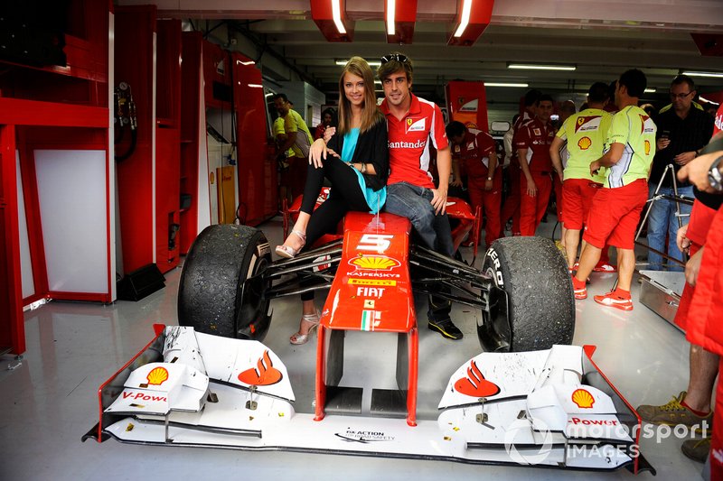 Fernando Alonso with his girlfriend Dasha Kapustina