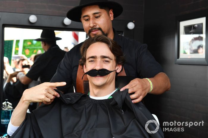 Esteban Gutierrez at Movember Barbers shop 