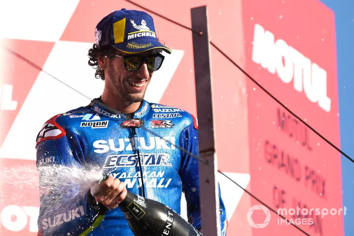Podio: tercer clasificado Alex Rins, Team Suzuki MotoGP