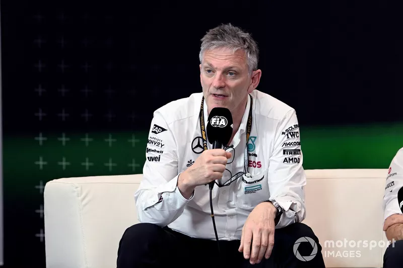 James Allison, directeur technique de l'écurie Mercedes-AMG F1 Team, lors de la conférence de presse des directeurs d'équipe