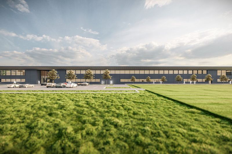 Render de la fábrica de Aston Martin en Silverstone