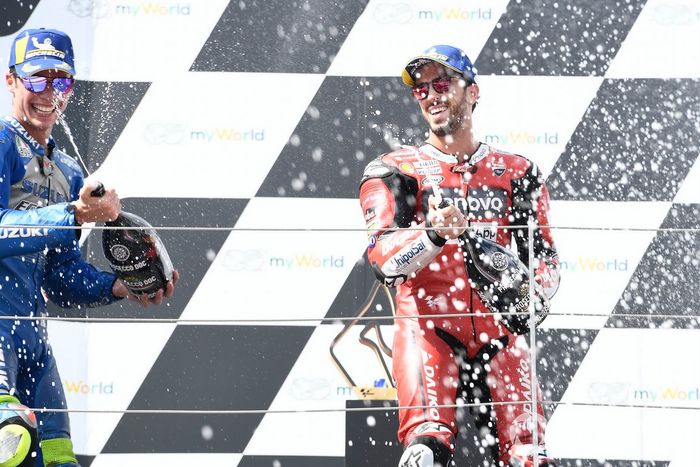 Podio: ganador Andrea Dovizioso, Ducati Team