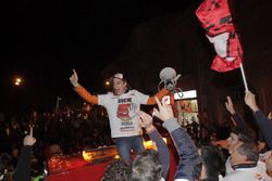 Marc Marquez, Repsol Honda Team celebrates his World Champion title at Cervera in Spain