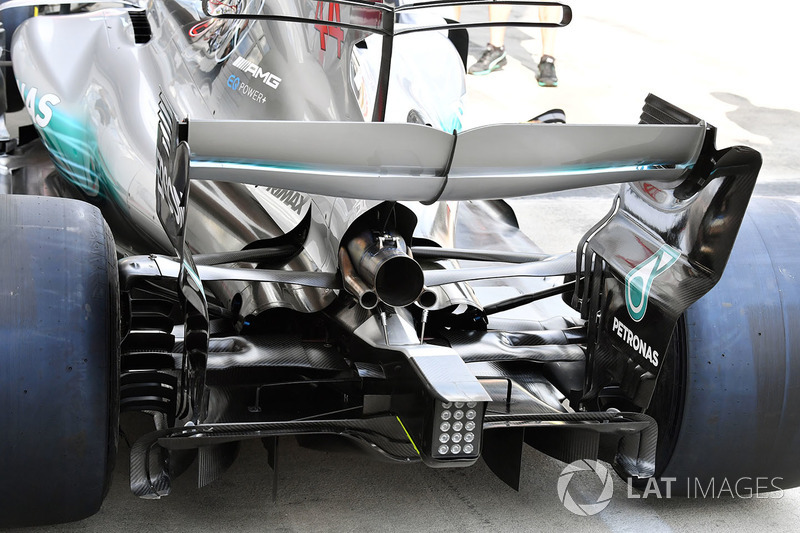 Mercedes AMG F1 F1 W08 detalle trasero