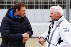 Alex Wurz, Williams Driver Mentor and GPDA Chairman with Pat Symonds, Williams Chief Technical Officer
