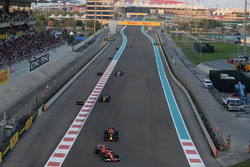 Kimi Raikkonen, Ferrari SF70H and Max Verstappen, Red Bull Racing RB13