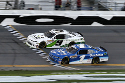Tyler Reddick, JR Motorsports, BurgerFi Chevrolet Camaro takes the checkered flag