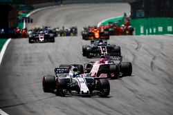 Felipe Massa, Williams FW40, Esteban Ocon, Sahara Force India F1 VJM10, Romain Grosjean, Haas F1 Tea