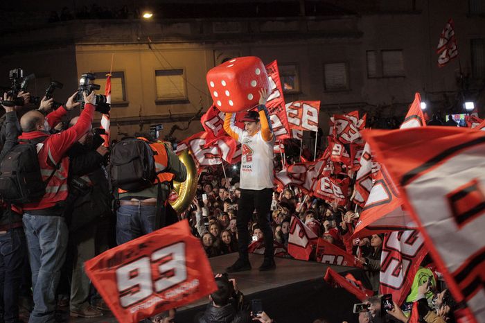 Celebración Marc Márquez en Cervera