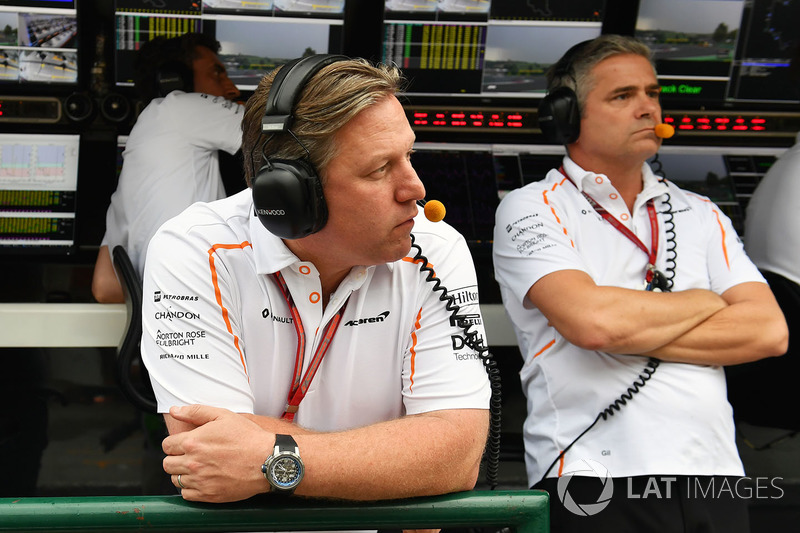 Zak Brown, CEO de McLaren Racing y Gil De Ferran, director deportivo de McLaren