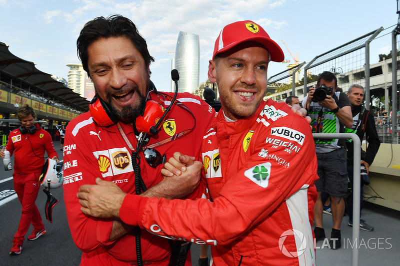 Pole pozisyonu galibi Sebastian Vettel, Ferrari