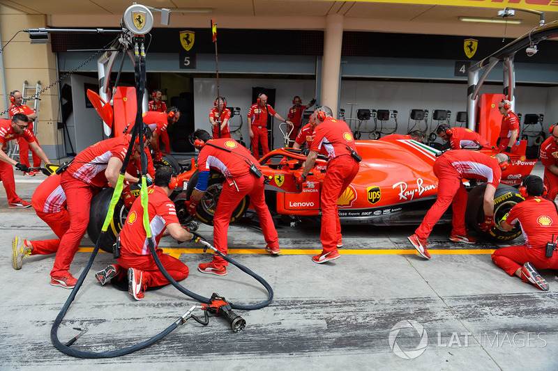 Essais d'arrêts au stand pour Ferrari