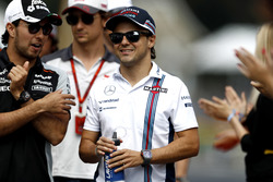 Фелипе Масса, Williams Martini Racing и Серхио Перес, Force India на параде пилотов