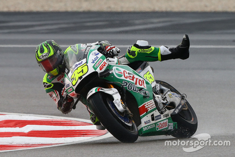2. Cal Crutchlow, Team LCR Honda almost crash