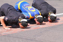 Ganador de la carrera Alexander Rossi, Herta - Andretti Autosport Honda, Michael Andretti, Bryan Her