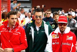 Jules Bianchi, Marussia F1 Team, Andre Lotterer, Caterham F1, y Fernando Alonso, Ferrari