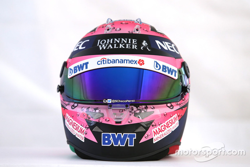 Capacete de Sergio Perez, Sahara Force India F1
