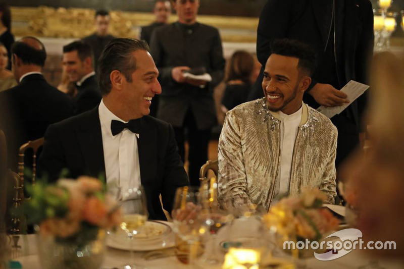 Lewis Hamilton with Carlos Slim Domit