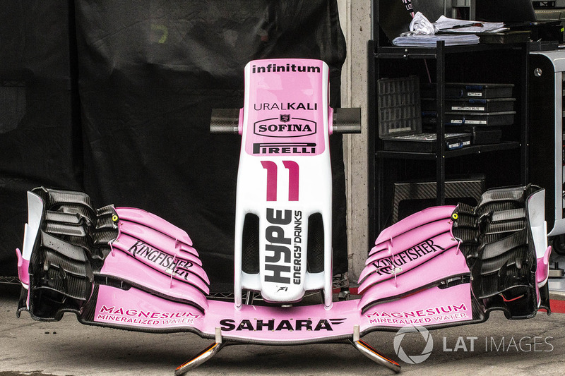 Force India VJM11 neus en voorvleugel