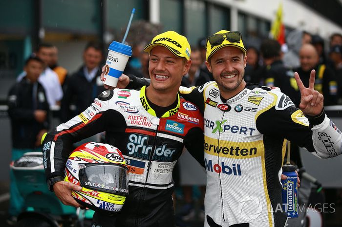 Dominique Aegerter, Kiefer Racing, y Thomas Luthi, CarXpert Interwetten