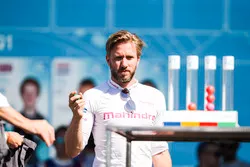 Nick Heidfeld, Mahindra Racing, lors du tirage au sort pour les qualifications