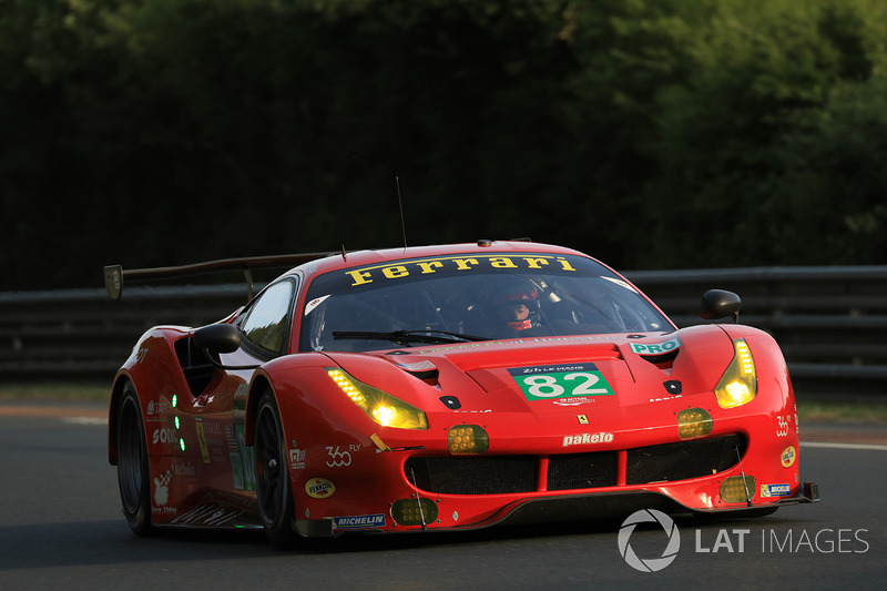 #82 Risi Competizione Ferrari 488 GTE: Toni Vilander, Giancarlo Fisichella, Pierre Kaffer