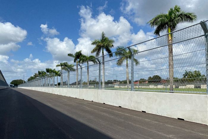 Aspectos de la construcción de la pista para el GP de Miami