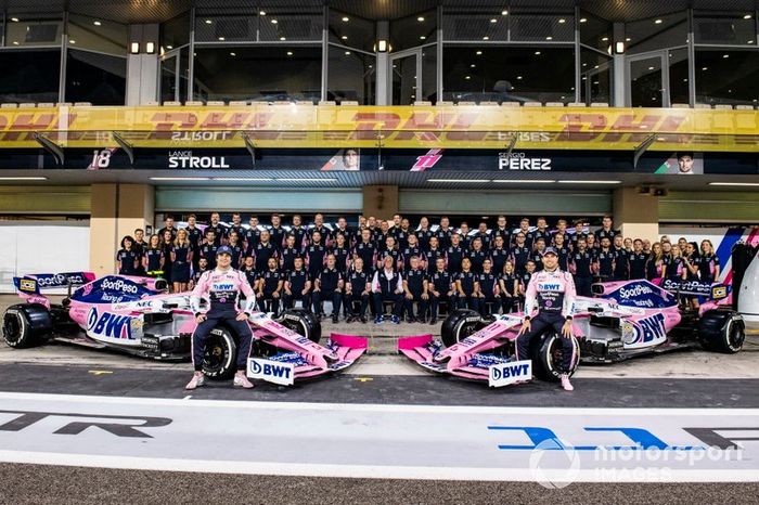 Sergio Perez, Racing Point en la foto de grupo 2019