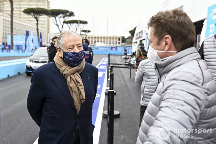 Allan McNish, Team Principal, Audi Sport ABT Schaeffler, con Jean Todt, presidente de la FIA