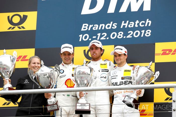 Podium: Ganador Daniel Juncadella, Mercedes-AMG Team HWA, segundo  Augusto Farfus, BMW Team RMG, tercero Lucas Auer, Mercedes-AMG Team HWA