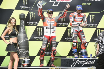 Podium: race winner Andrea Dovizioso, Ducati Team, second place Jorge Lorenzo, Ducati Team