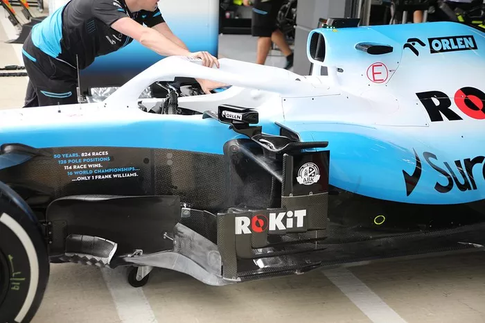 Detalle lateral del Williams FW42