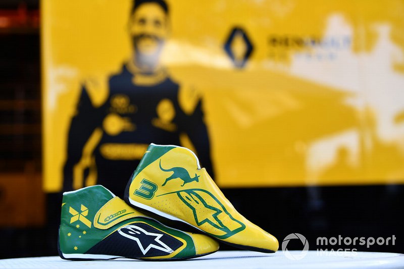 Le scarpe di Daniel Ricciardo, Renault F1 Team