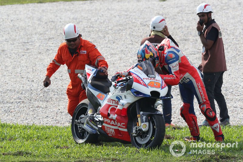 Jack Miller, Pramac Racing after his crash