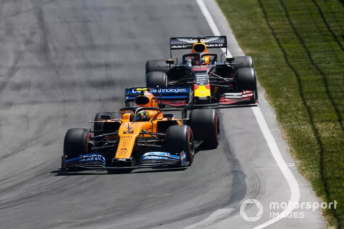 Lando Norris começou bem a prova com sua McLaren