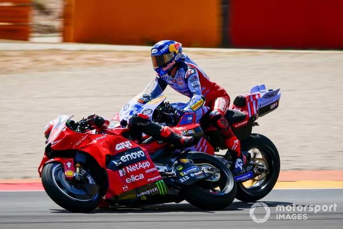 Francesco Bagnaia, Ducati Team, Alex Marquez, Gresini Racing crash.
