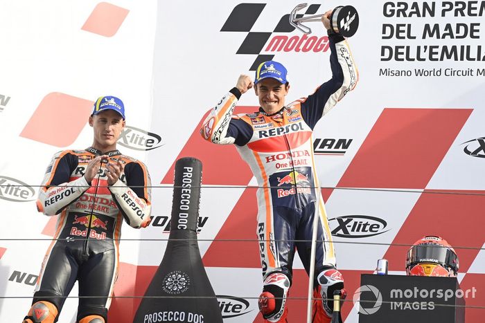 Podio: ganador Marc Márquez, Equipo Repsol Honda