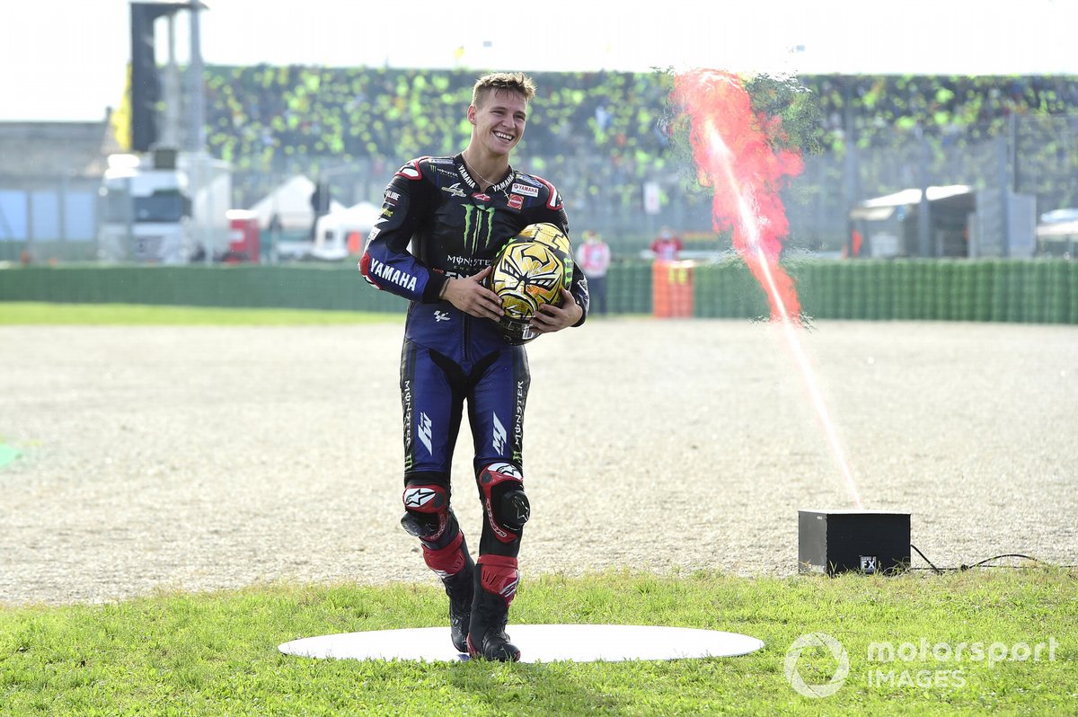 Il Campione del Mondo Fabio Quartararo, Yamaha Factory Racing festeggia la vittoria del Campionato