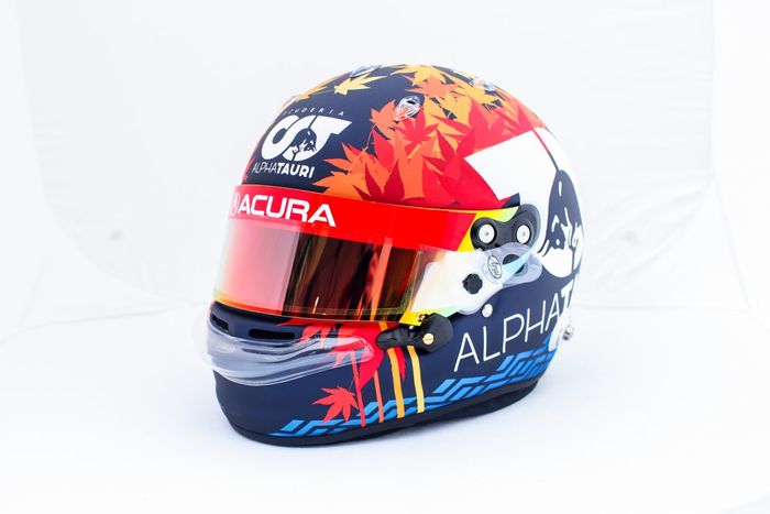 El casco de Yuki Tsunoda, AlphaTauri, para el GP de Estados Unidos 2021