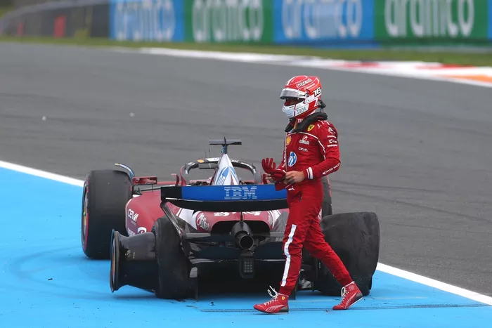 Charles Leclerc, accidente en Ferrari