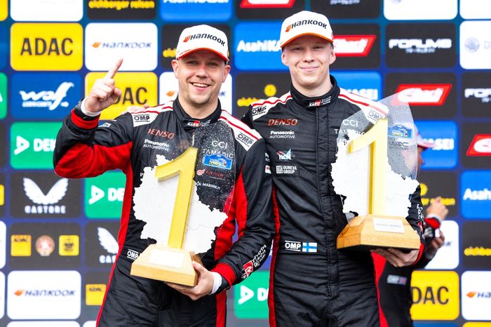 Podium: Winners Kalle Rovanperä, Jonne Halttunen, Toyota Gazoo Racing WRT Toyota GR Yaris Rally1
