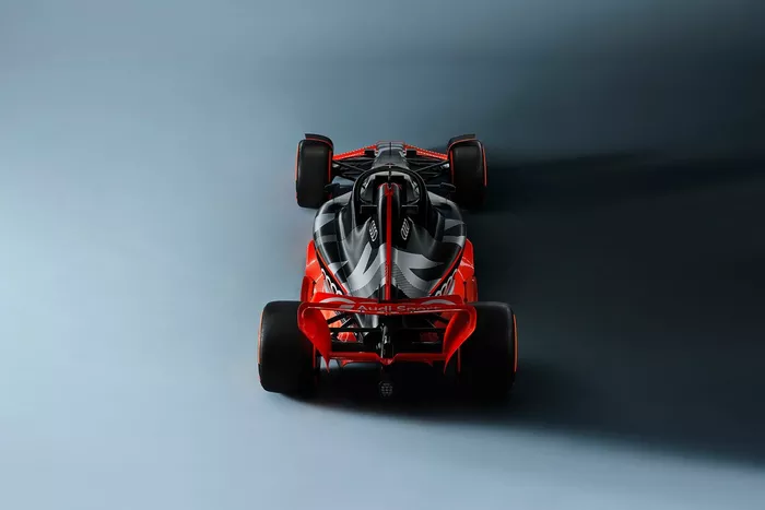 La monoplace de présentation de l'annonce Audi F1